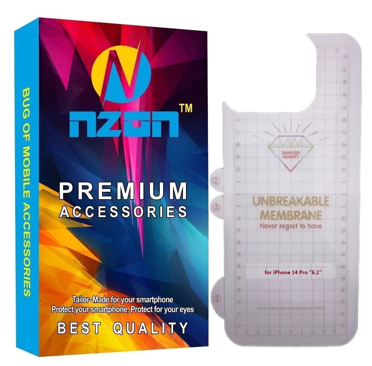 nzon Compatible for iPhone 14 Pro Back Screen Protector Tempered Glass Flexible Guard Film for i14 Pro 5G, Anti-Scratch, self Healing Touch Sensitive. Rear Guard Cover - Clear (B0BST459JF) Amazon Price History, Amazon Price Tracker