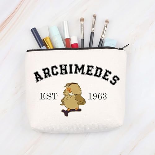 Miniatura 6 de Bolsa de maquillaje inspirada en la película de piedra de espada, bolsa de maquillaje de Arquímedes, búho de Arquímedes, bolsa de cosméticos,