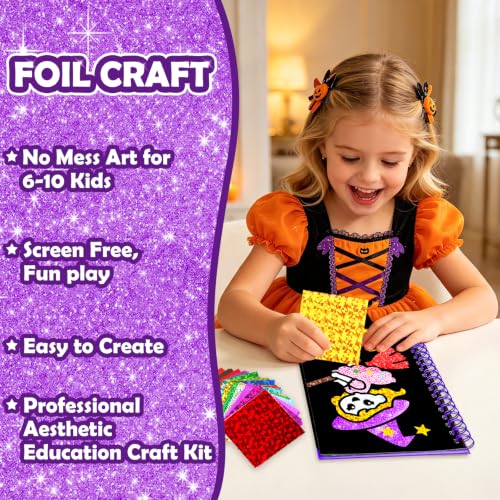 Image of FUNNYB&G Foil Art Craft Kit for Kids, Halloween Crafts Gift Toy for Kids