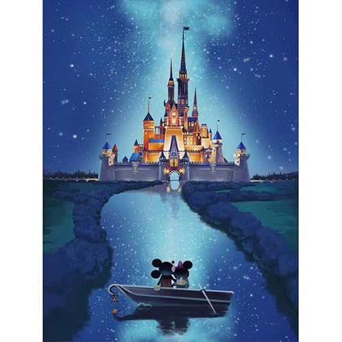 JAKI Diamond Painting Kits for Adults-Castle Diamond Art Kits for Adults,Gem Art Kits Pictures Arts Craft for Home Wall Decor (12x16inch)