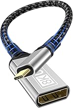 USB C to DisplayPort 1.4 Adapter, Type-C to DisplayPort Adapter 8K@60Hz 4K@240Hz Unidirectional Thunderbolt5/4 to USB C to DP Cable Compatible with iPhone 16, MacBook Pro, iPad