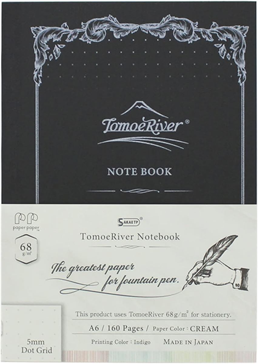 SAKAE Technical Paper, Paper Notebook, A6, Dots, Soft Cover, Tomoe River FP, 2.4 oz (68 g), Cream 160P, TMR-A5NB-68DC