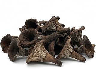 Black Trumpet Mushrooms (Craterellus cornucopioides) – Wild Foraged Gourmet Mushroom – Rich Earthy Flavor – Ideal for Pasta, Sauces, Soups & Cooking (3lb)
