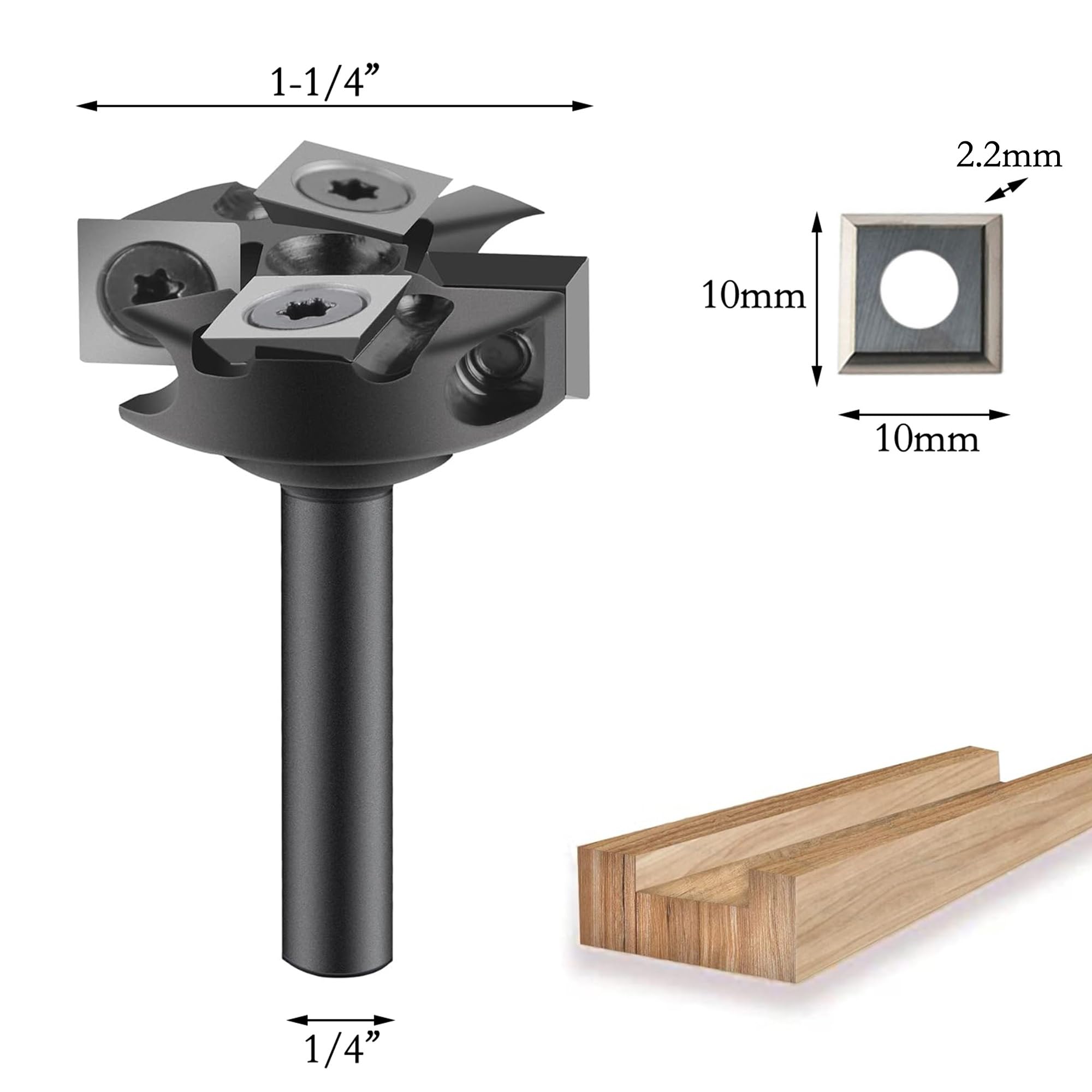 YANSYUAN CNC Spoilboard Surfacing Router Bit 1/4