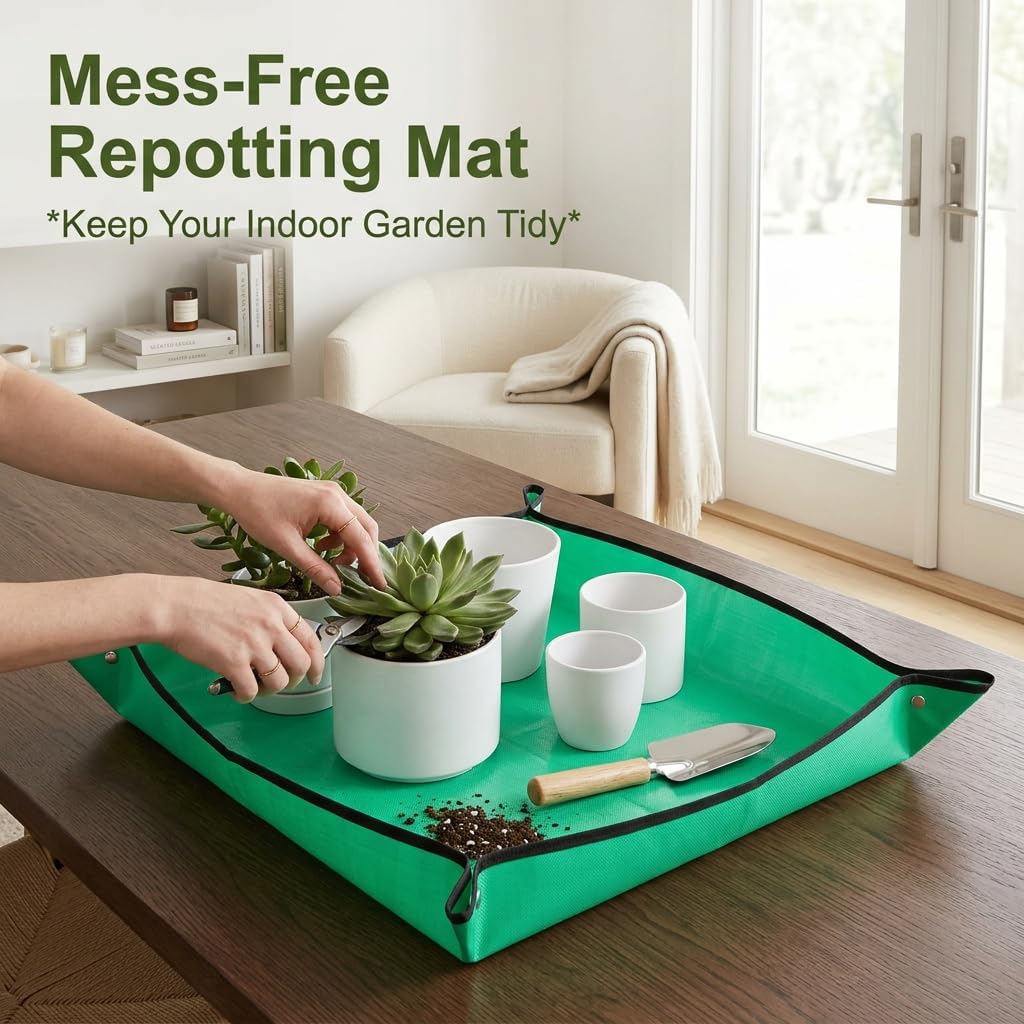 26" x 26" Repotting Mat for Indoor Plants, Potting Mat Waterproof Foldable image 4
