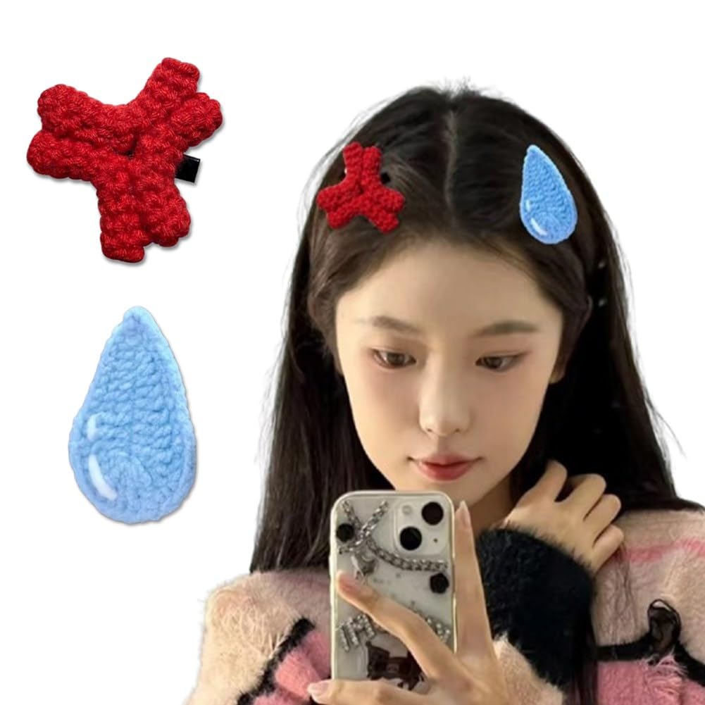 アップルモチーフ レッド ヘアクリップ 2個セット 韓国風 可愛い 前髪クリップ Amazon.co.jp: 怒りヘアクリップ 前髪クリップ ヘアピン 2本入