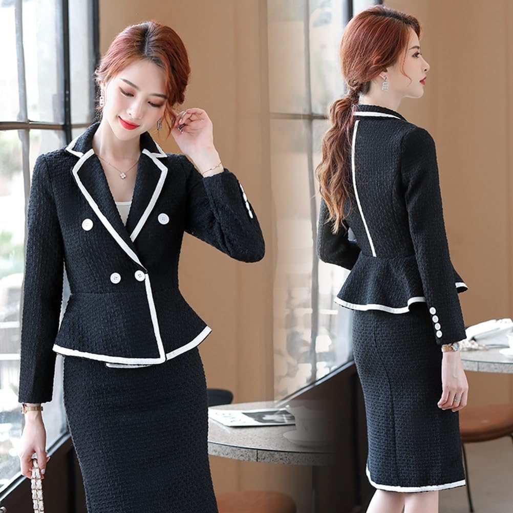 [YAYUPLUS] スカートスーツ レディース スーツ ビジネススーツ 上下セット 通勤 就活 入学式 ママ 卒業式 大きいサイズ