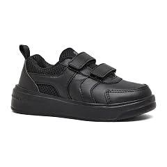 Campus Kids CS-26106V All Black School Shoes - 12UK/India 1 Pair