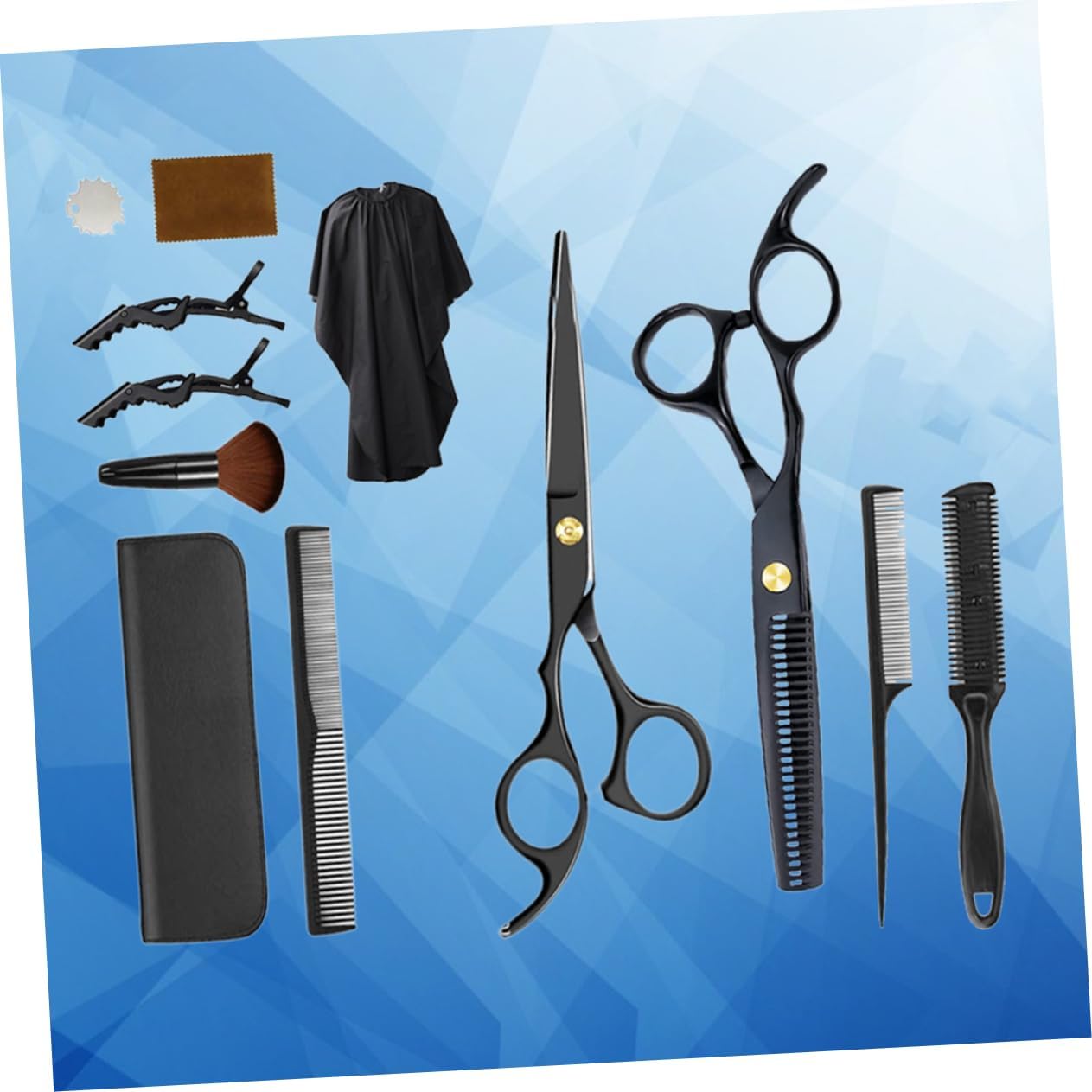 1set Professional Haircut Scissors Set Hair Cutting Tools Kit for Home and Barbershop Ergonomic Design Compact Lightweight for Salon Use