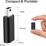 USB C à Mini USB Adaptateur, paquet de 3 USB-C Femmes Mini USB 2.0 Convertisseur mâle prend en charge la charge & Synchronisation de données Compatible avec GPS Récepteur / appareil photo numérique / Dash Cam/MP3 Joueurs etc, Noir