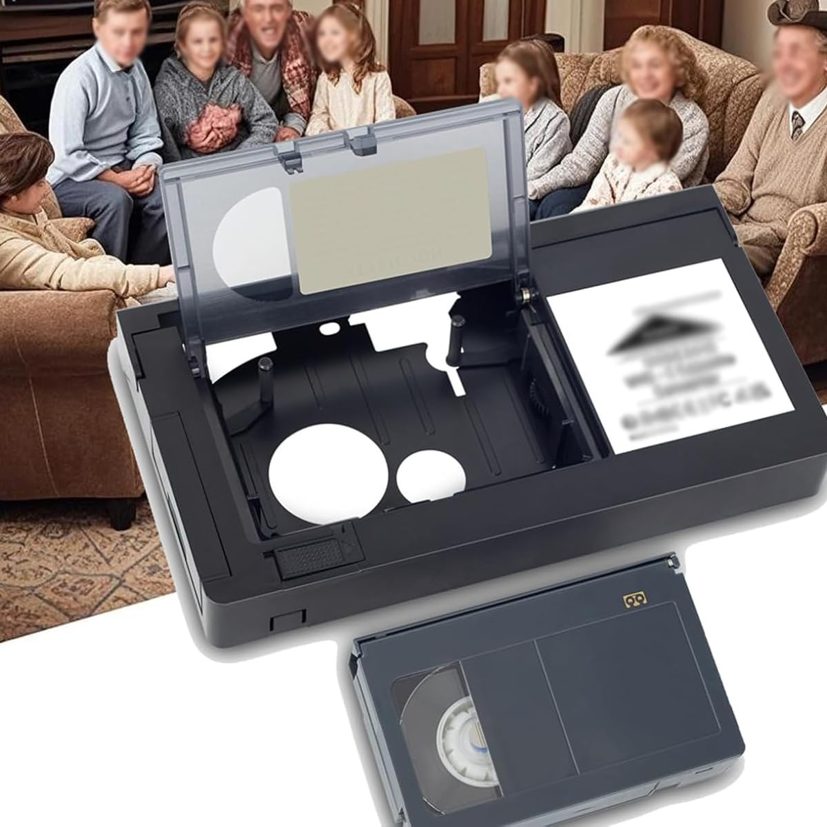 Convertidor de VHS a digital, adaptador de casete VHS-C, para videograbadoras estándar y flujos de trabajo de digitalización