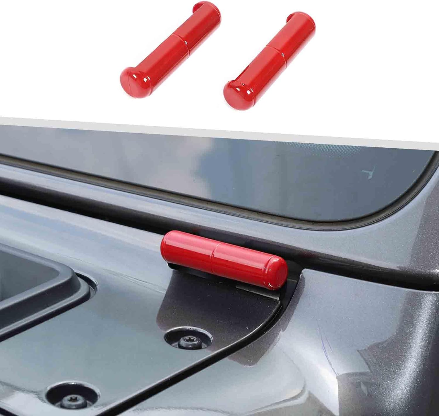Jimen Compatible with Jeep Wrangler JL JLU & Jeep Gladiator JT 2018-2024, 1 Pair Car Front Windshield Hinge Cover Trim (Matte Black)