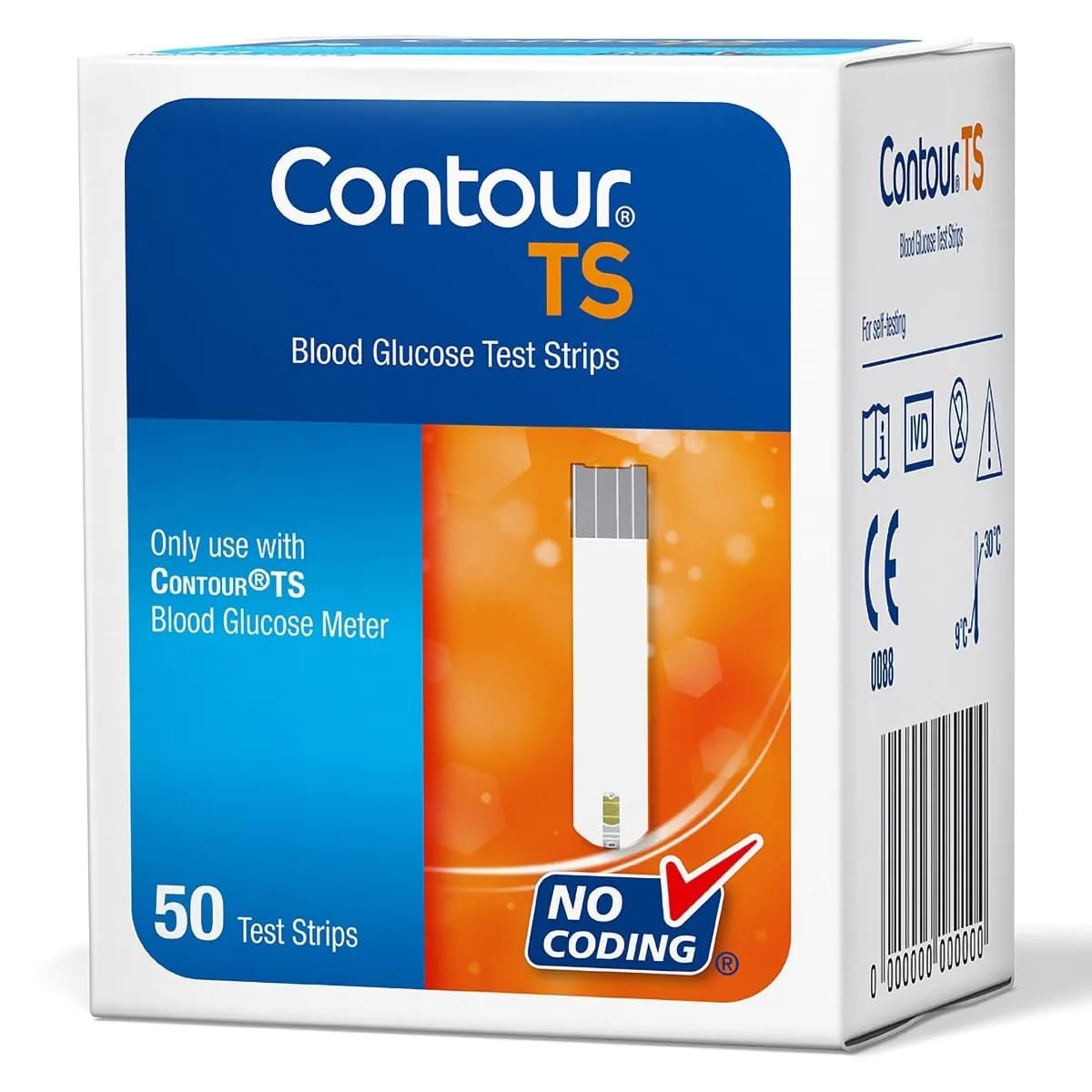 Contour TS Diabetic Blood Glucose Test Strips 50