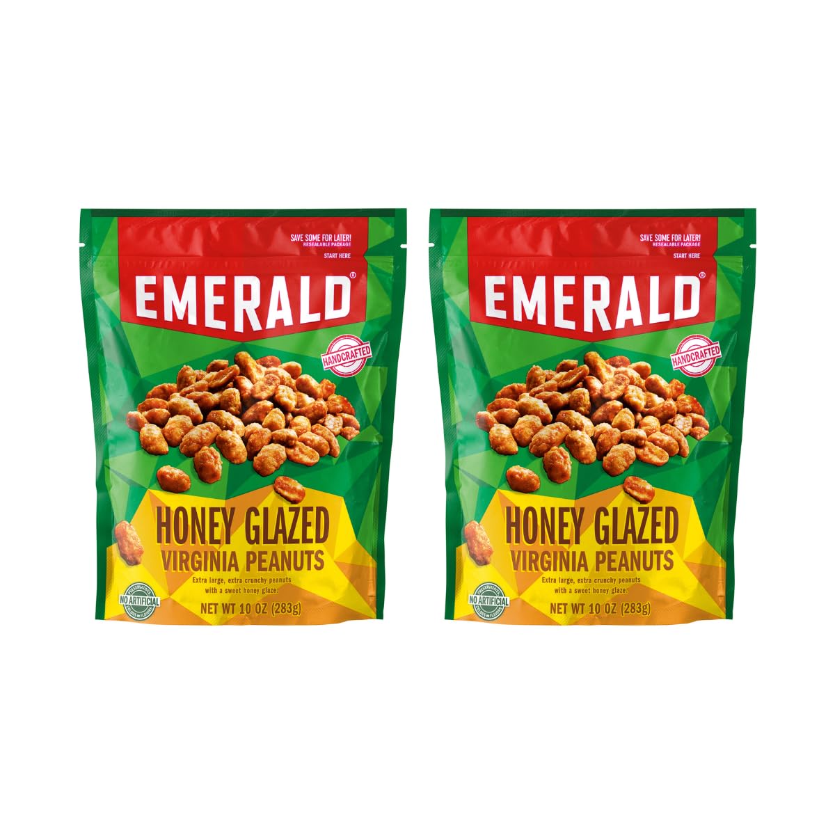Emerald Honey Roasted Virginia Peanuts, 10 Oz (Pack of 12)