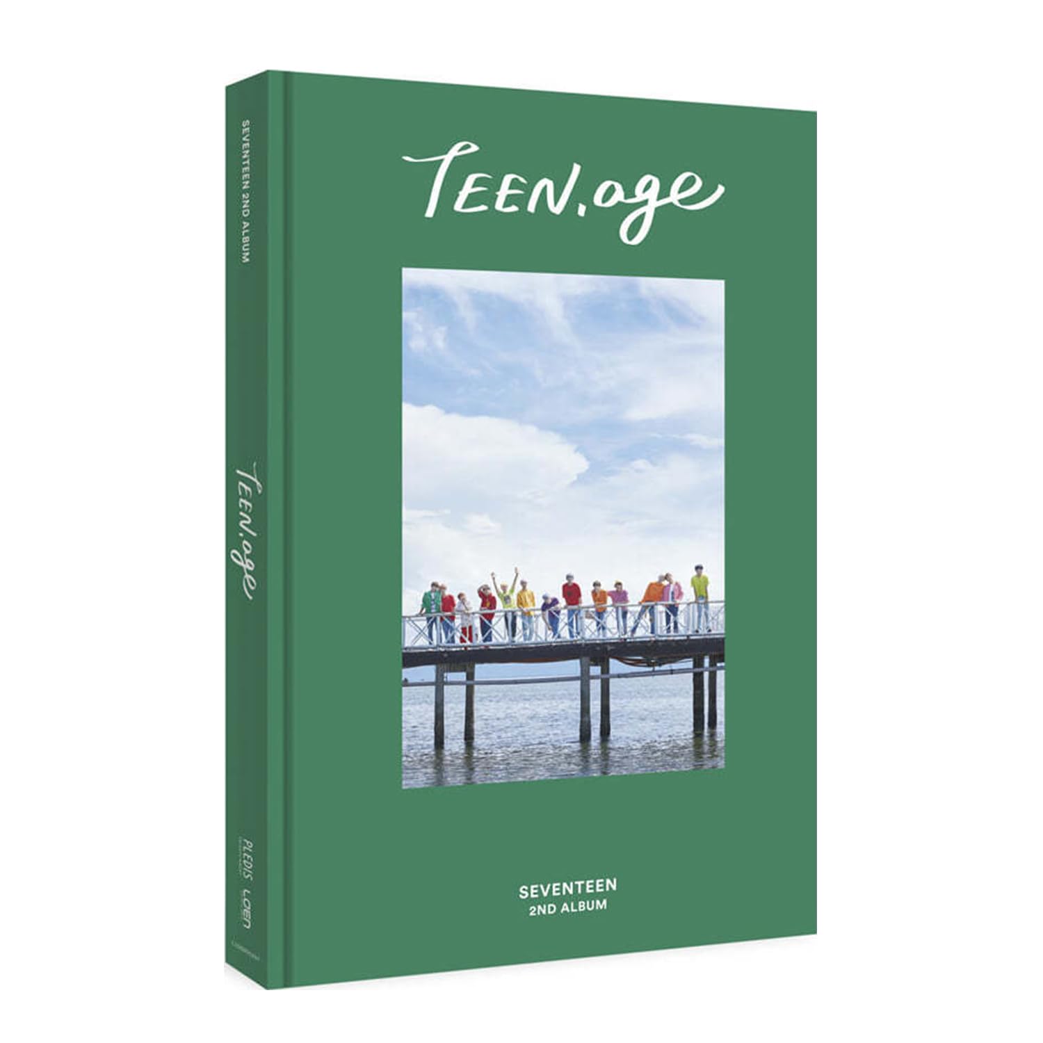 SEVENTEEN - 2nd Album [TEEN, AGE] (Re-release) (GREEN Ver.) Photobook + CD + Lyrics Book + Portrait Desktop Stand + Folding Poster + Name Sticker + Photocard + 2 Pin Badges + 4 Extra Photocards