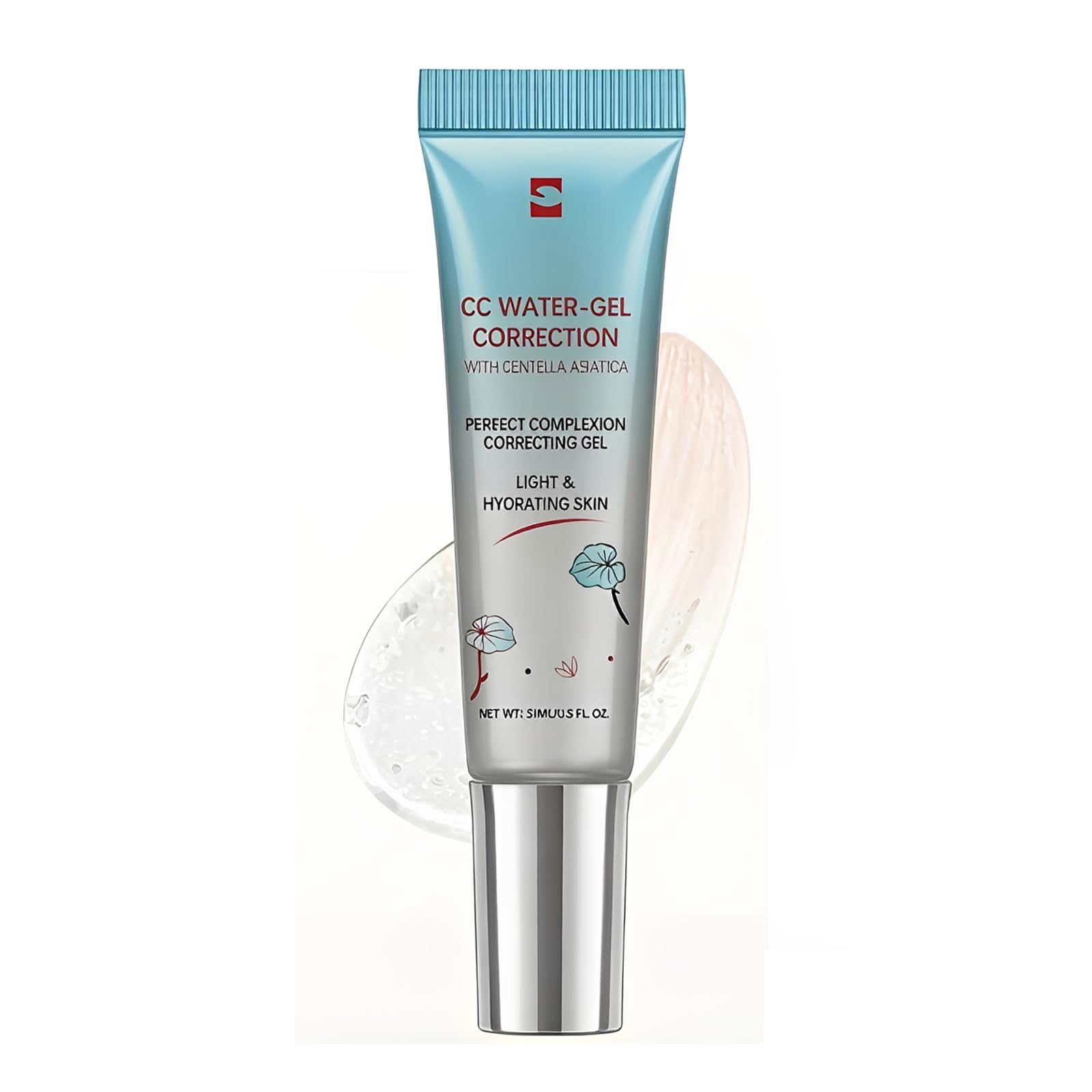CC Crème Hydratante et Correctrice de Teint - Fond de Teint Coréen pour un Éclat Naturel et Unifié - Soin Visage Hydratation Intense et Correction Colorielle - Tube Bleu