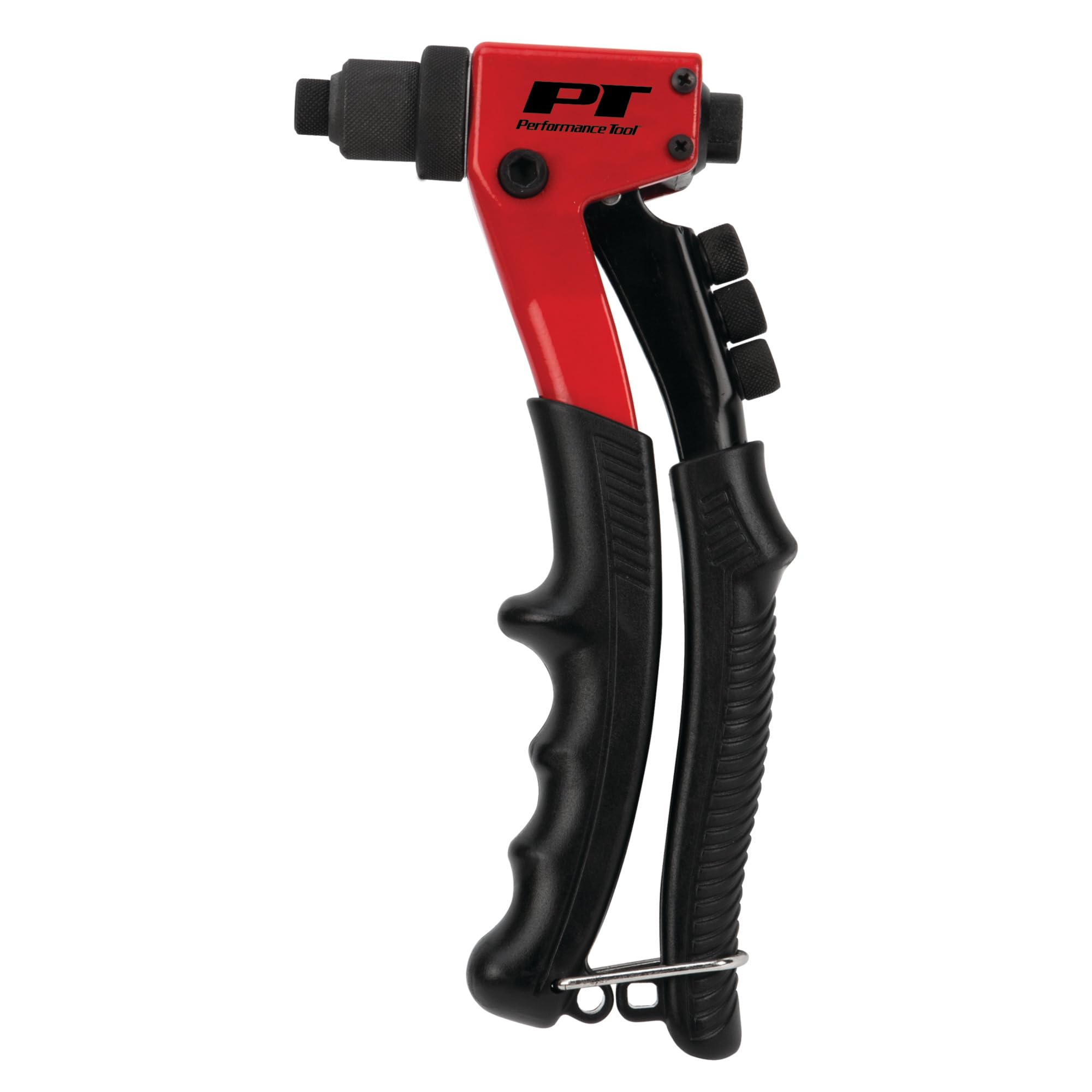 Performance Tool W2009 Precision Rivet Gun with Four Nosepieces, Aluminum Alloy Body and Carbon Steel Handle