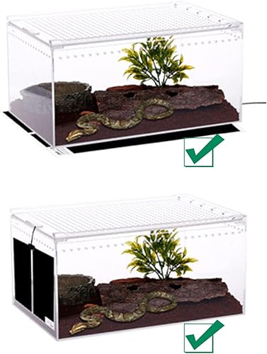 Miniatura 8 de Almohadilla térmica de reptiles con ajuste de temperatura, tapete térmico de 110 V 7 W para reptiles, tortugas, serpientes, lagartos, gecko