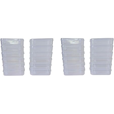 Buy Feliz Clear Plastic Very Small Storage Boxes Size 8.75 x 3.75 x 2.5 ...