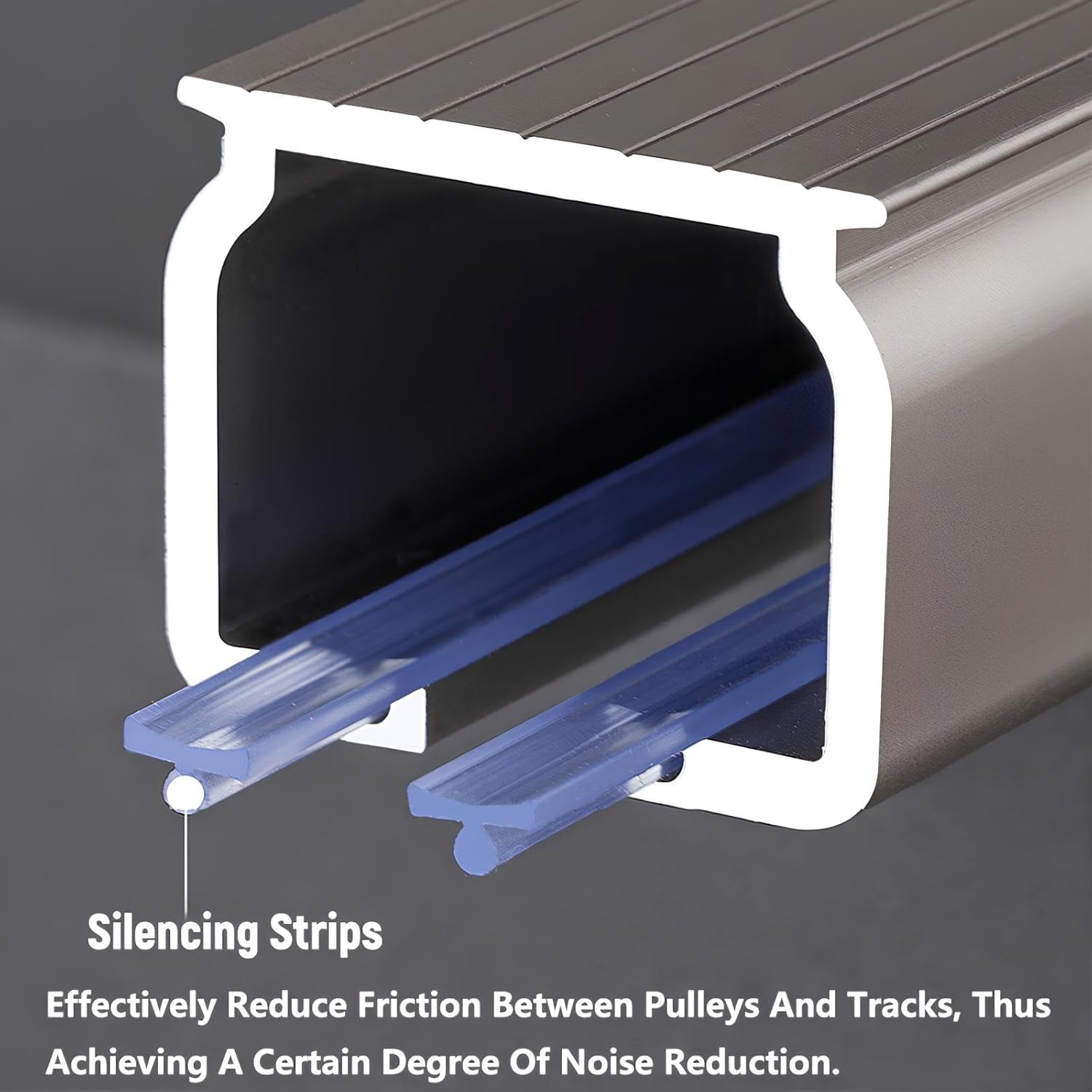 Heavy-Duty Aluminum Curtain Rails - Ceiling Track for Room Dividers & Privacy - 500cm (Champagne) - Ideal for Bedroom & Living Room Separation