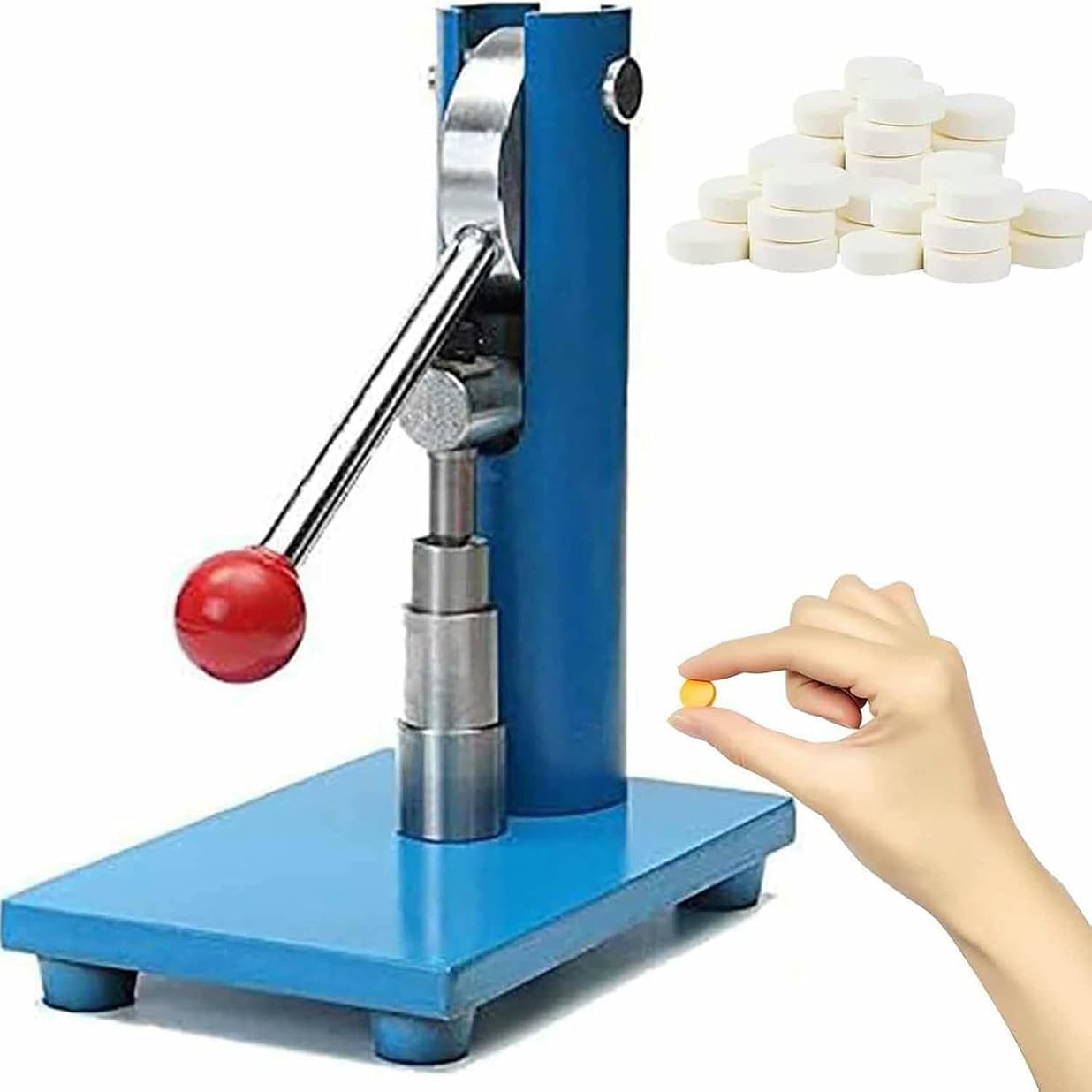 Macchina manuale della stampa della compressa dell'acciaio inossidabile, creatore efficiente della pillola del laboratorio per i campioni di carbone e acido benzoico