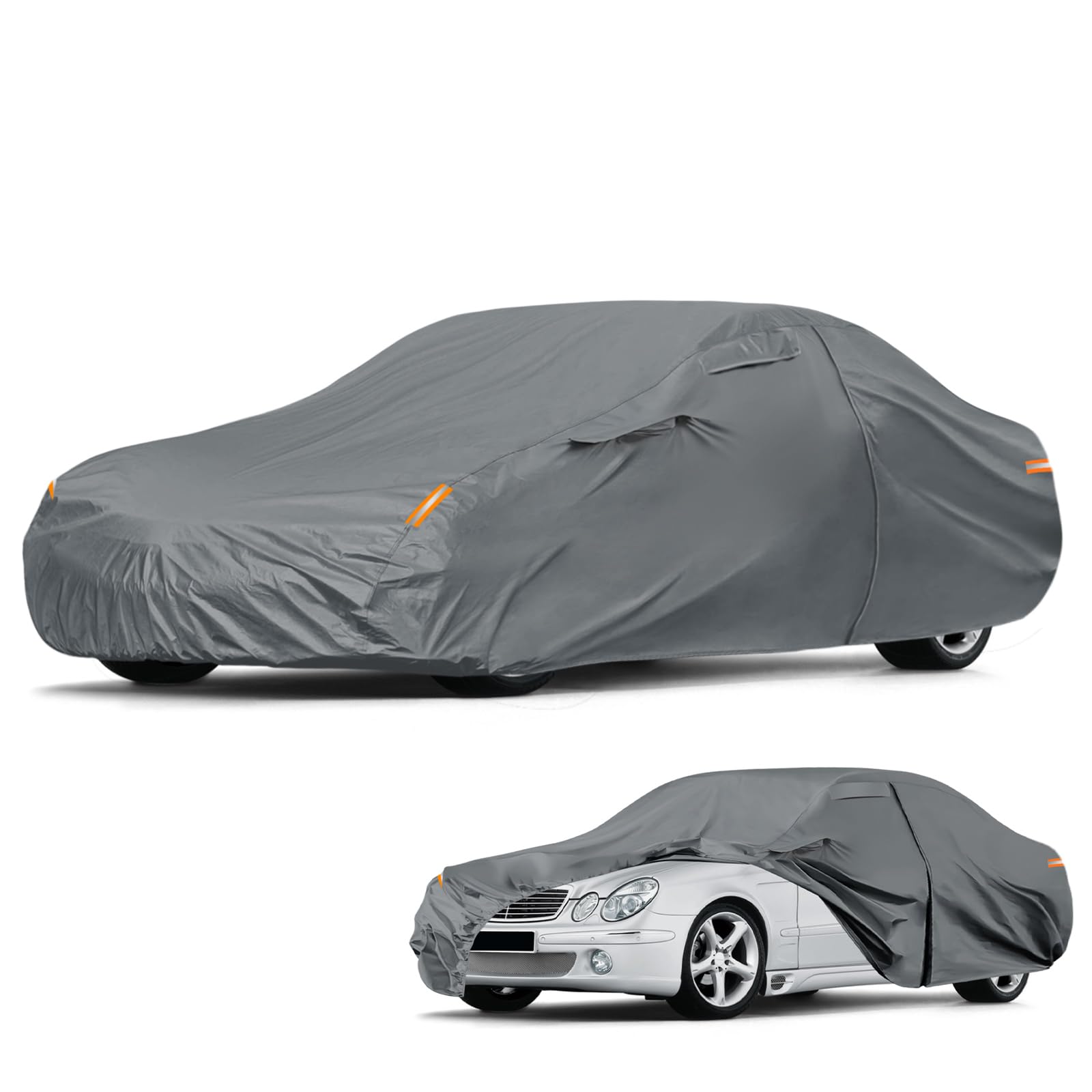 Funda Coche para 1993-2006 Mercedes-Benz E-Class W124 W210 W211, Funda para Coche Exterior Cubierta Cubre Coches Impermeable Coberturas Completas protección, Cremallera, Correas para el Viento | Lona para coche, para invierno, verano, para todo tipo de cl