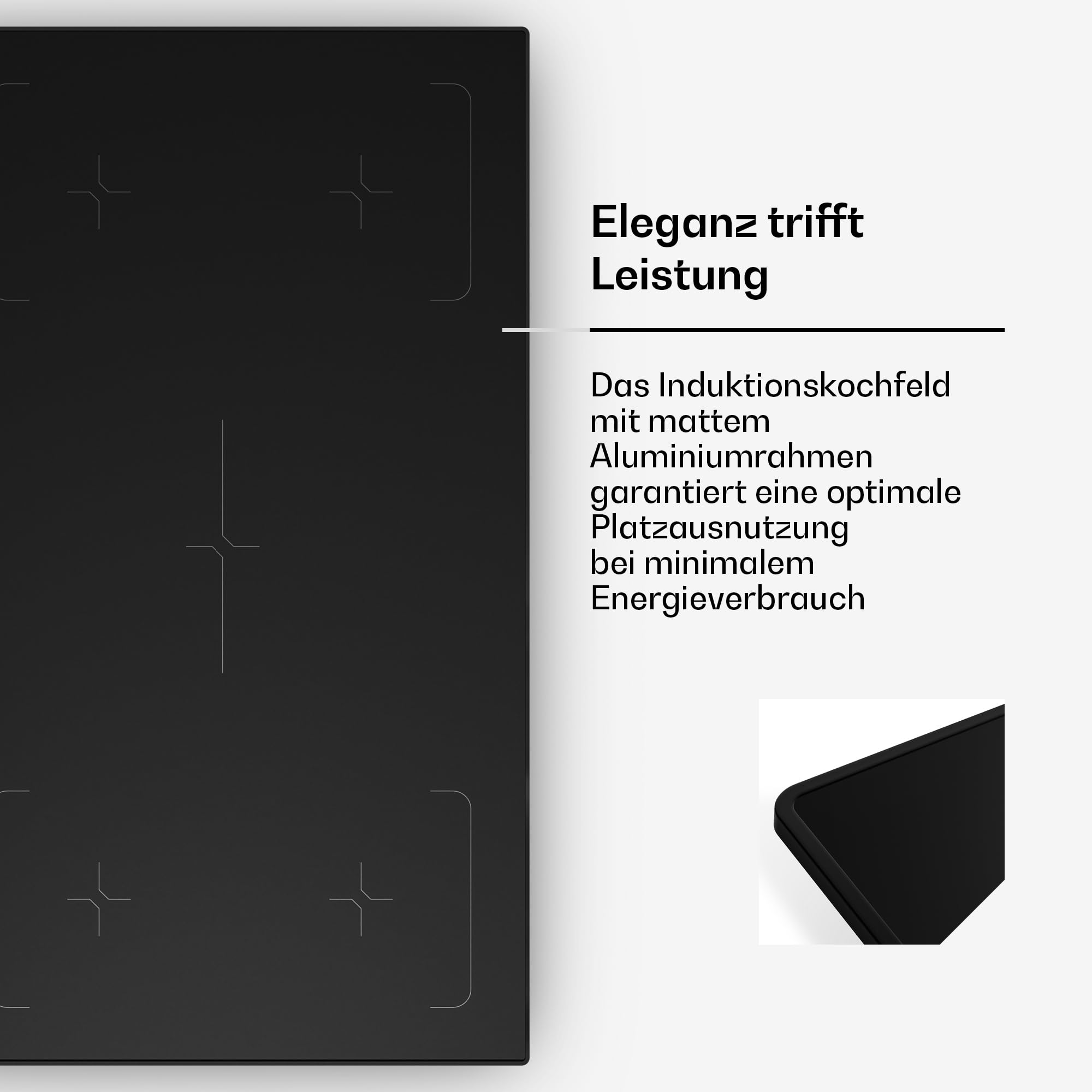 Klarstein Velaire Induktionskochfeld - 90cm, 5 Zonen, 7200W Boost, Touch-Slider, Timer, Kindersicherung, Restwärmeanzeige, Flexzonen, Glas, Kochfeld Induktion