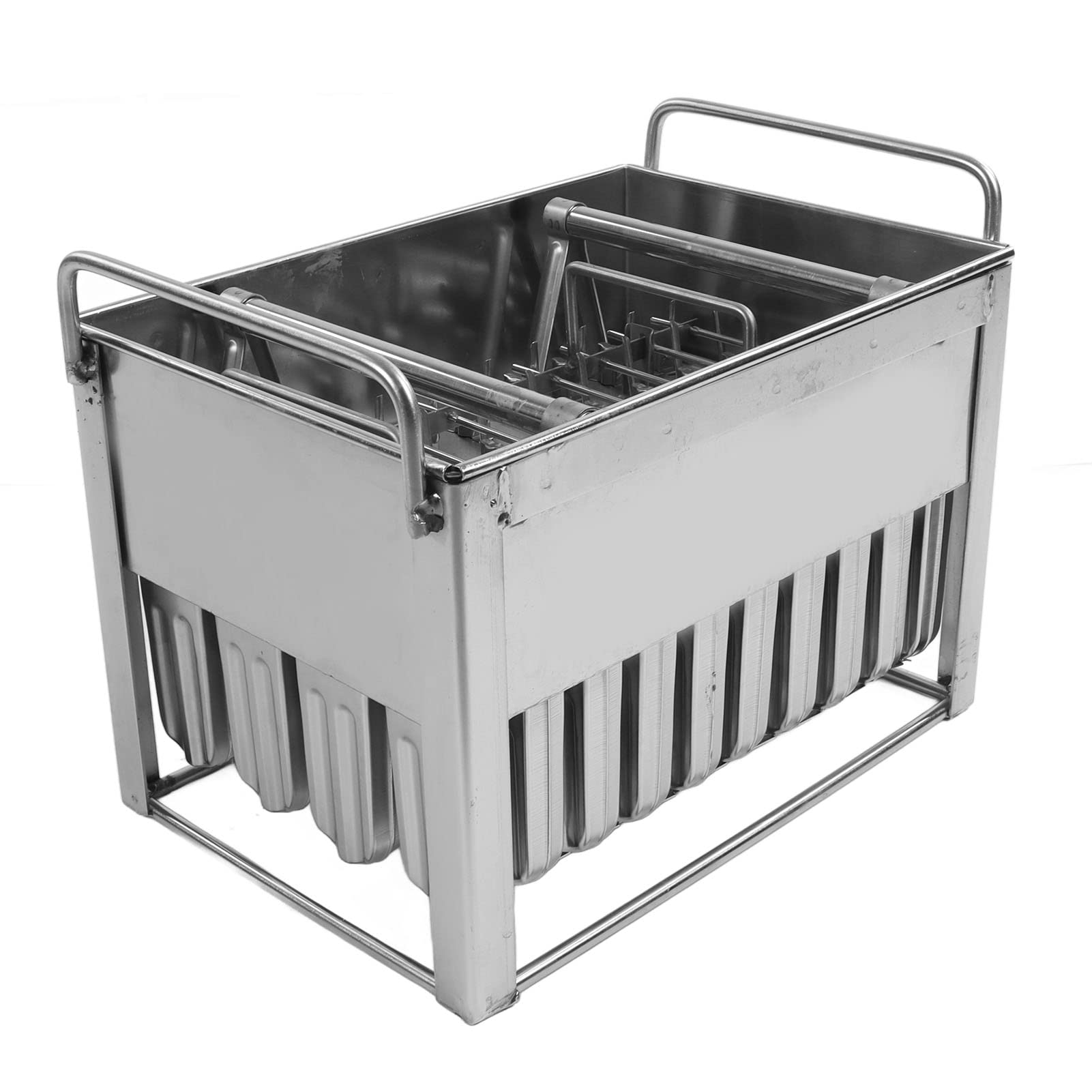 S Forsicles Sicless Stampo per Gelatiera in Acciaio Inossidabile 304 con Coperchio e Supporto per Bastoncino per Uso Domestico e Commerciale