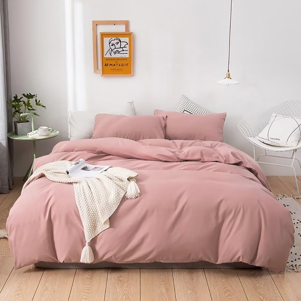 Houseri Pink Comforter Set California King Blush Pink