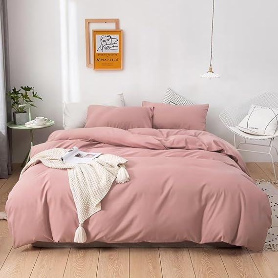 Houseri Pink Comforter Set King Blush Pink Bedding