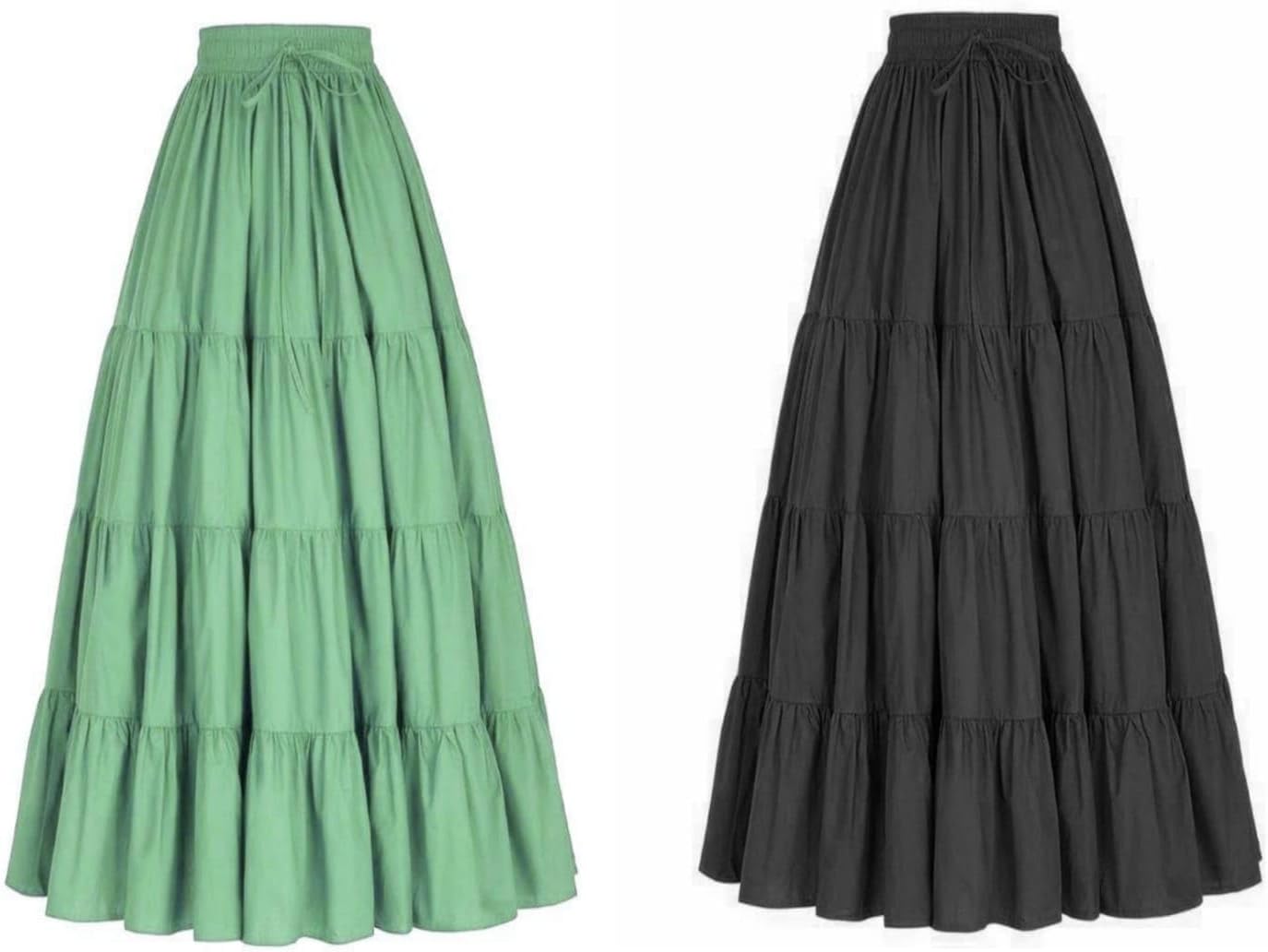 JANAK Girl's Crepe Fabric Long Frill Skirt 584