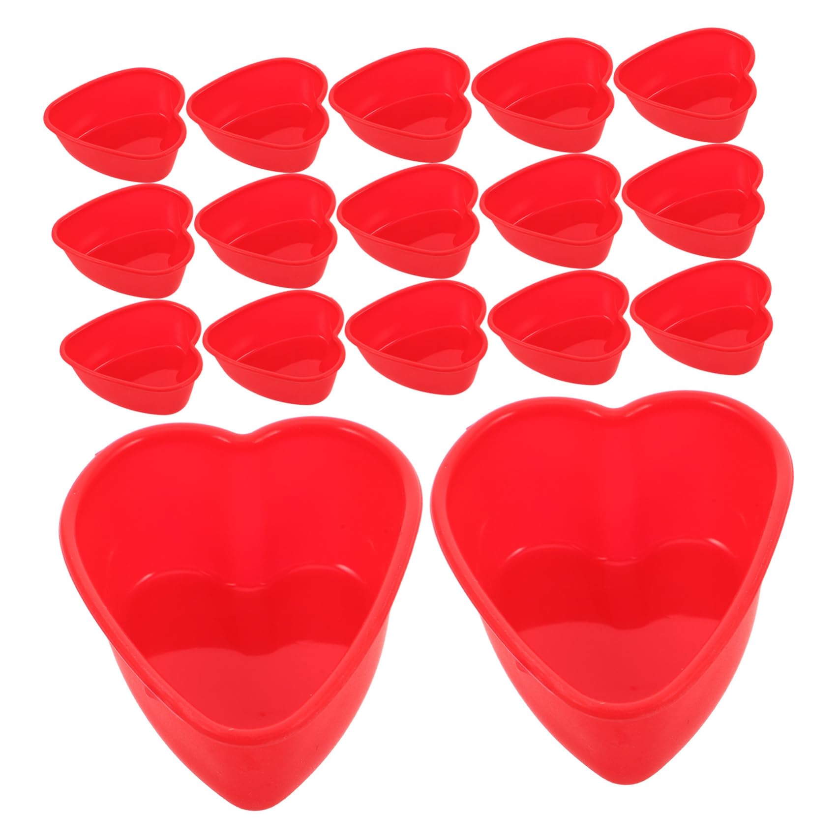 IMIKEYA 50piezas Molde de Silicona Forma de Corazón Pequeño para Hornear Cupcakes y Tartas Antiadherente para Dulces y Pasteles