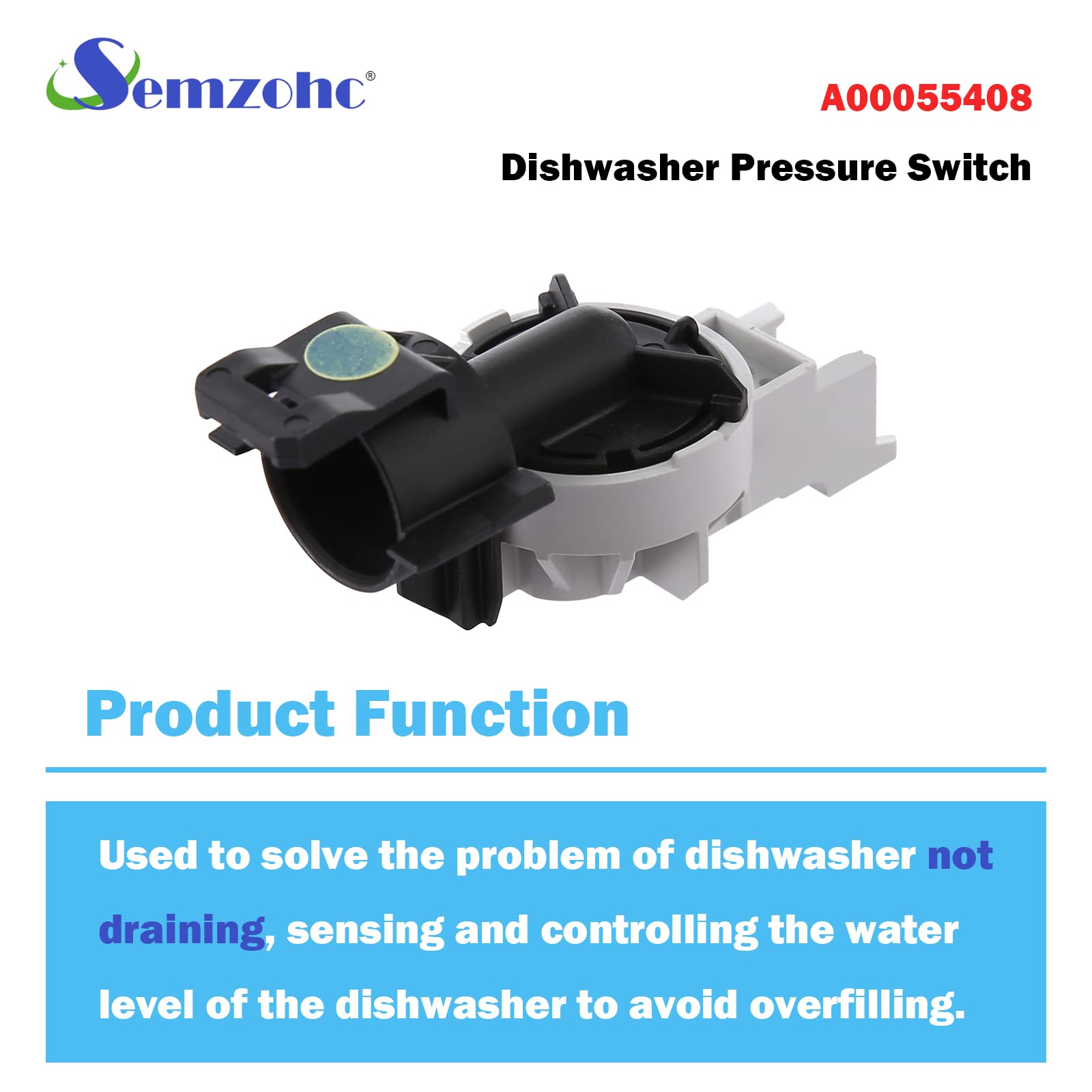 Amazon.com: A00055408 Dishwasher Pressure Switch Replaces 