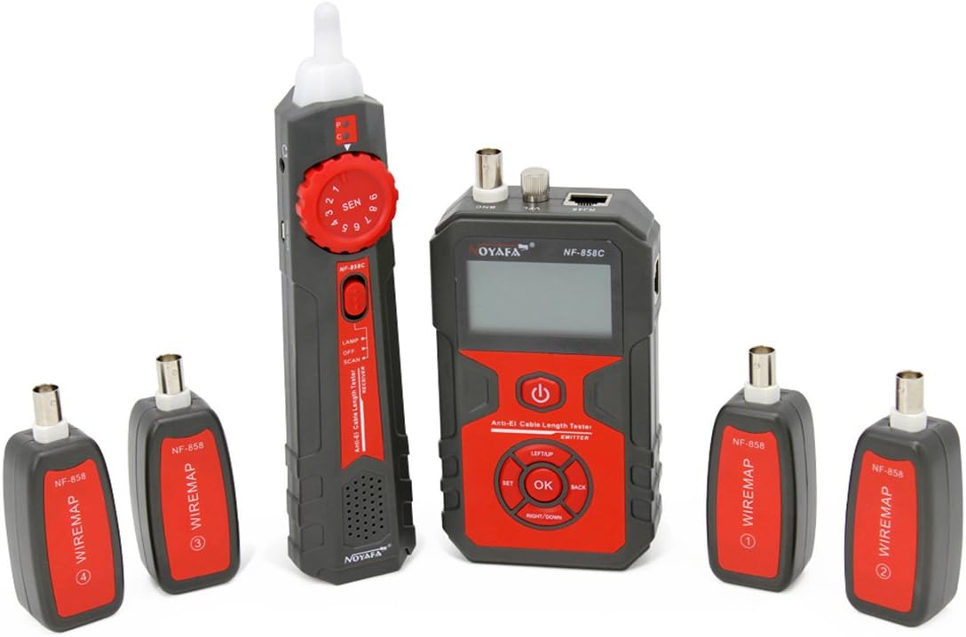 Noyafa NF-858C Rj11 Rj45 Coax Cable Tester LCD Cable tester with Vfl Function