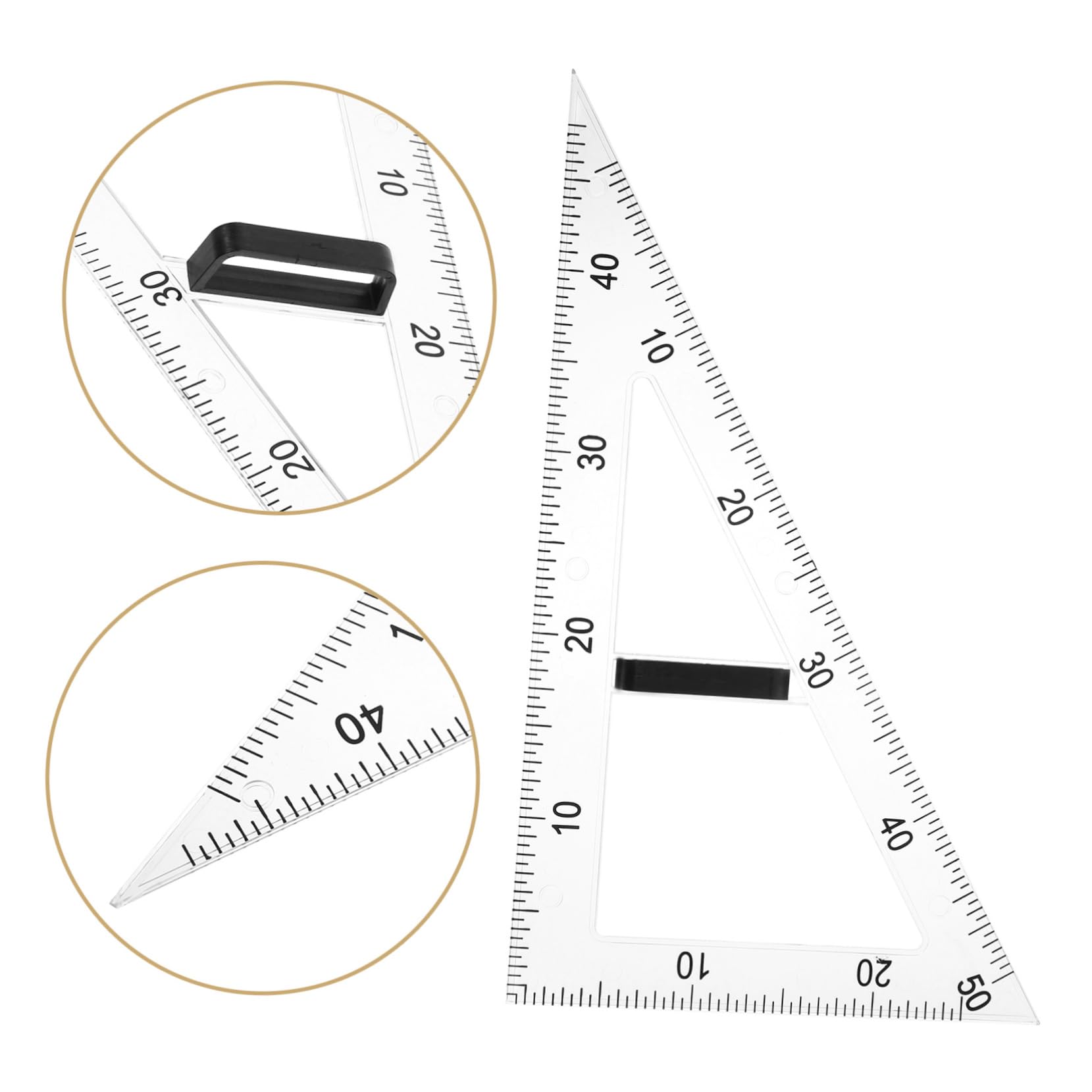 Magnetisches Transparentes 60° Dreieckslineal Zeichenwerkzeug Lehrmittel Geometrie Mathematik Unterricht Bürozubehör