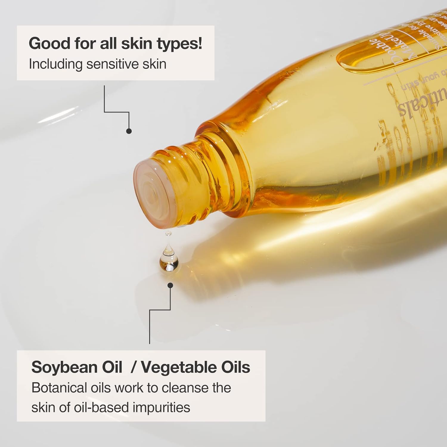 OxygenCeuticals Double Makeup Remover – Gentle Plant-Based Cleansing Oil for Sensitive Skin, Removes Eye & Lip Makeup, Hydrating with Botanical Oils, Jasmine & Hwangchil Extract 3.72 fl.oz (110ml) - Image 2