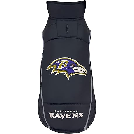 NFL Baltimore Ravens Puffer Vest: The Ultimate Dog Jersey for Tailgate Champions