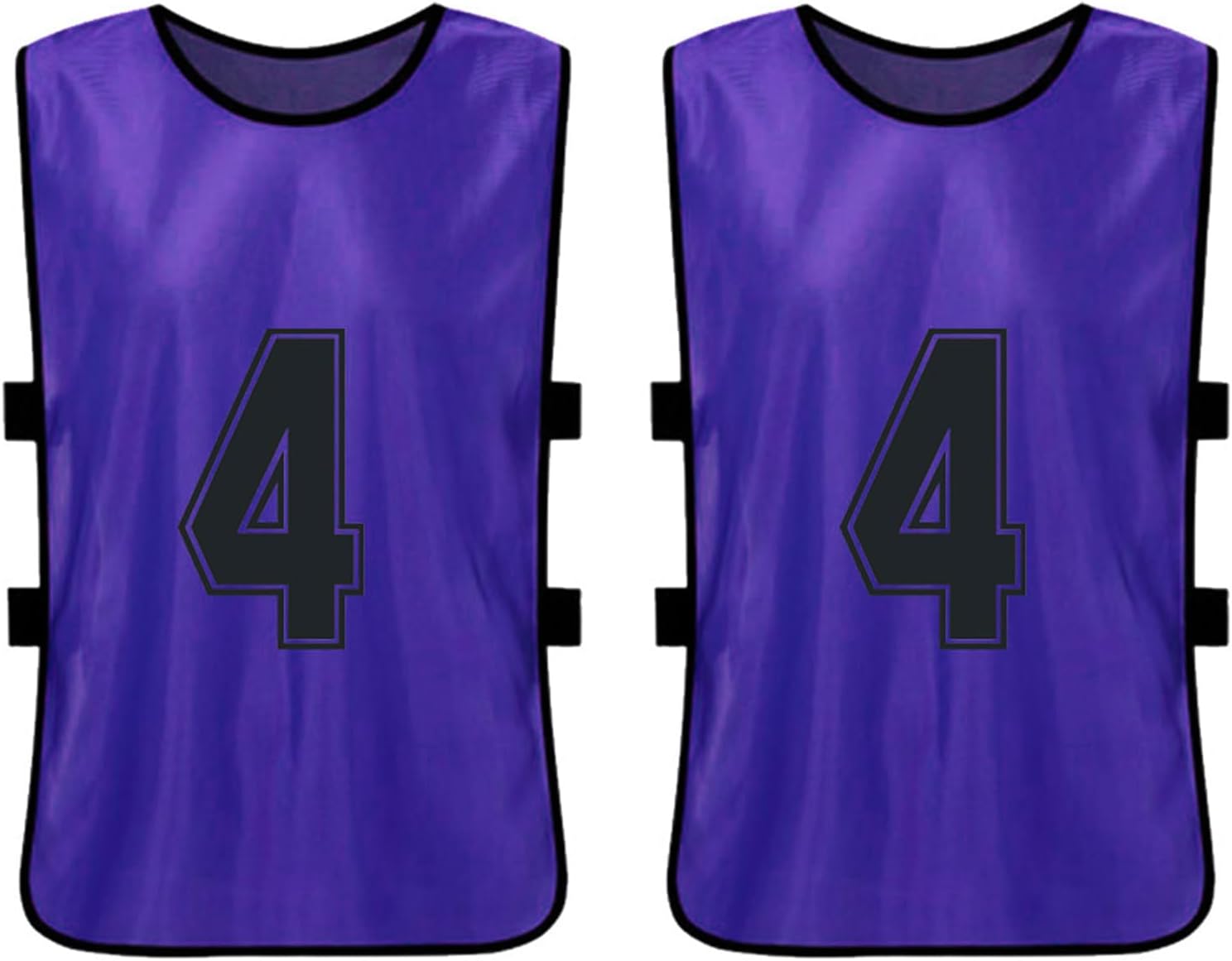 Mingzhe Numbered Football Bibs, Polyester Quick Drying Soccer Jerseys Football Pinnies Team Training Practice Sports Vest Fit for, Basketball, Volleyball, (Purple)