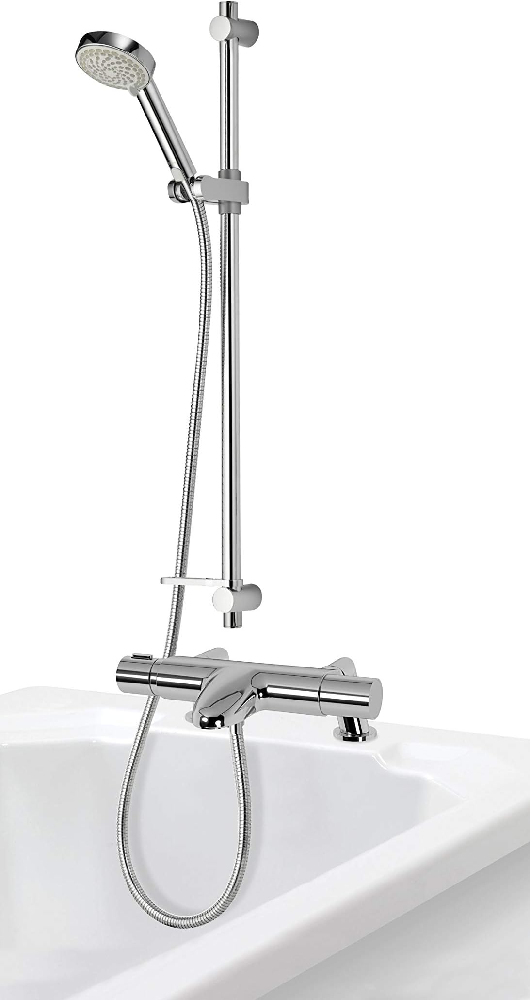 MD110BSM Midas 110 bath shower mixer with adjustable head, Chrome