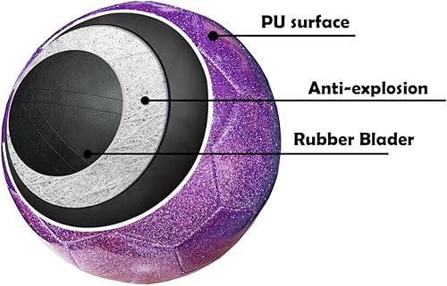 Miniatura 2 de Balón de fútbol brillante, tamaño 3, 4, 5, entrenamiento de práctica, viene con bomba y aguja