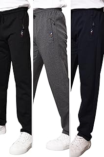 MMETALIC Siyah-Antrasit-Lacivert Erkek Fermuar Cep Nakış Detaylı Düz Paça Rahat Kesim 3'lü Eşofman Altı Paketi