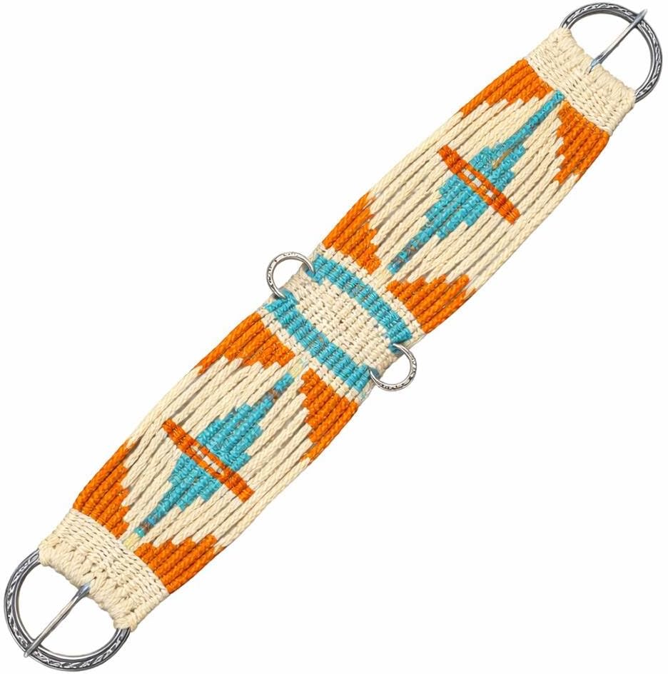 Cheval’s Western Mohair Wool Horse Cinch Saddle Girth with Stainless Steel Buckles, Breathable Soft Durable Equestrian Tack for Trail Riding Barrel Racing Roping Everyday Saddle Use – Multicolor