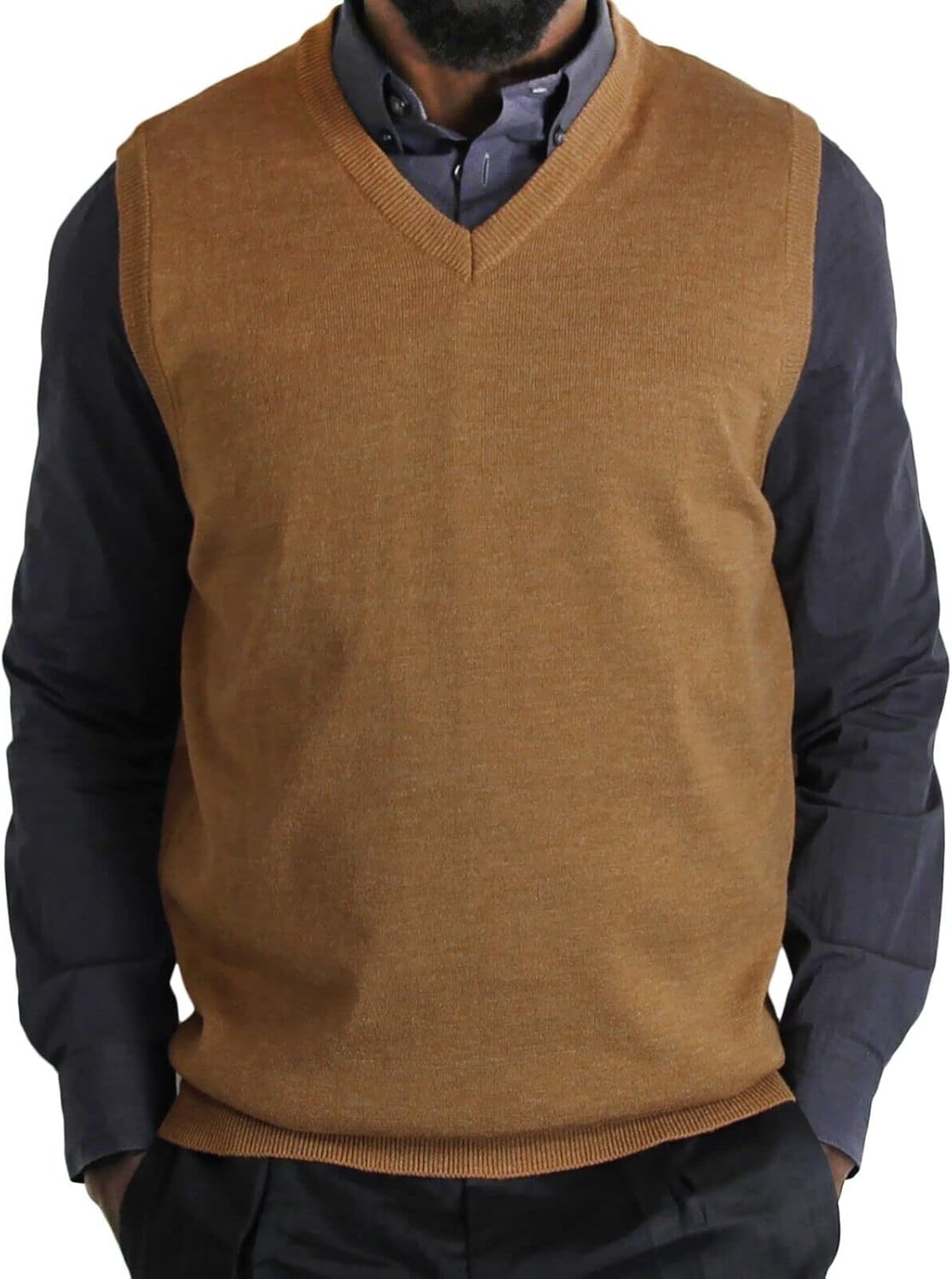 Blue Ocean Big and Tall Casual Heather Sweater Vest