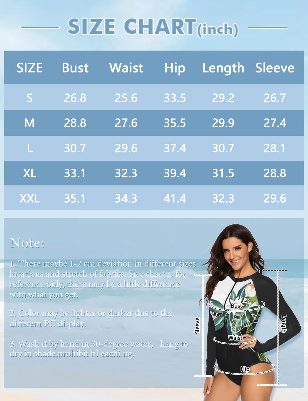 SELINK Maiô feminino de manga comprida Rash Guard com proteção UV e zíper estampado para surfe em promoção! Veja a oferta e mais achadinhos de Moda praia 7 Hoje é o melhor dia para comprar SELINK Maiô feminino de manga comprida Rash Guard com proteção UV e zíper estampado para surfe com aquele preço maroto! Promoção! Aproveite a oferta! 7