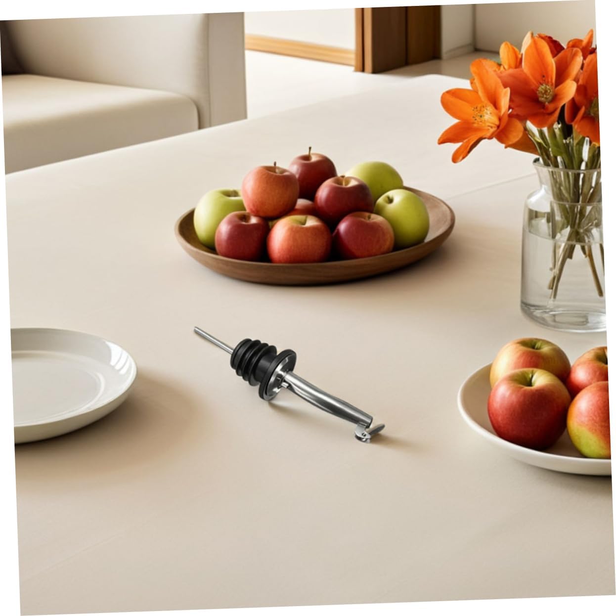 Alipis 10Pcs Tapered Spouts Stainless Steel Wine Pourers Stoppers with Dust Caps for Olive Oil Vinegar Cocktails Drip Freshness Retention for Home and Party