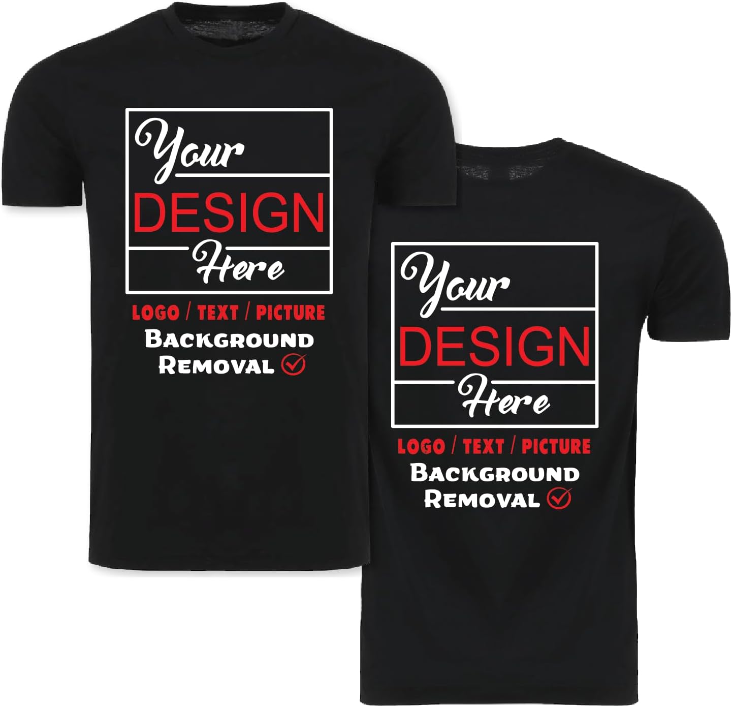 Personalized Image/Text for Your Company/Wedding/Greetings with Digital Printing | Unisex Adult | Custom T-Shirt