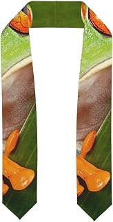Red Eyed Frog Peep Banana Leaf Graduation Stole Class of 2025,Stoles for Graduation 2025 Congratulation Sash Gifts
