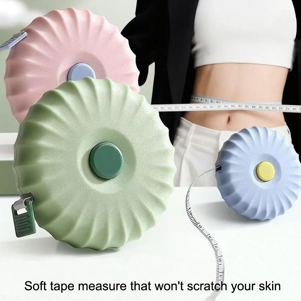 4 PCS Soft Tape Measure Retractable,Dual Sided Measuring Tapes for Body Measurements,79 Inch,Craft Tailor Fabric Cloth Sewing Weight Loss Body Measuring Tape (4, Pumpkin Style)