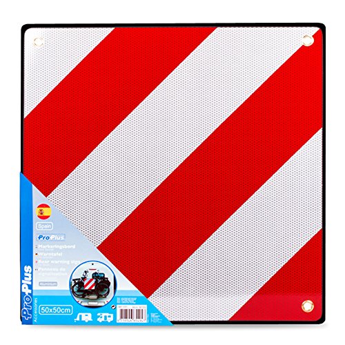 ProPlus Aluminium Warntafel Spanien mit Ösen 50 x 50 cm reflektierend in rot/weiß