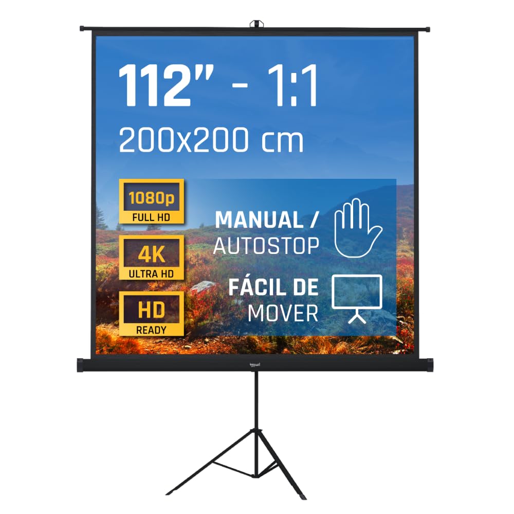 Iggual 200x200 Cm 112´´ Projection Screen With Tripod One Size